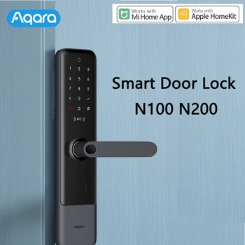 Aqara חכם לנעול את הדלת N100 N200 NFC כרטיס טביעות אצבע נעילה Bluetooth-NFC לפתוח עם mi הביתה HomeKit בית חכם