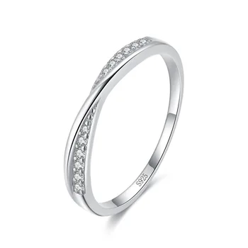 CYJ אירופאי נוצץ AAA CZ 100% S925 כסף סטרלינג משותפת טבעת אצבע לנשים מסיבת יום הולדת מתנת החתונה תכשיטים
