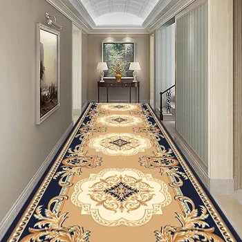 סגנון מרוקאי בסלון שטיח ארוך מסדרון מסדרון עם שטיח הלאומי מטבח מחצלת השינה שטיח נגד החלקה שטיחון כניסה.