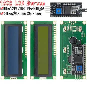 LCD מודול כחול ירוק מסך IIC/I2C 1602 עבור arduino 1602 LCD UNO r3 mega2560 LCD1602 LCD1602+I2C