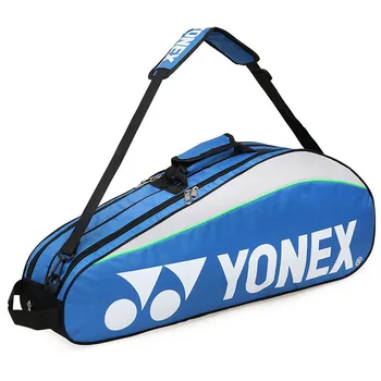 YONEX מחבט בדמינטון תיק 3 מחבטי עמיד למים כתף אחת הנוצה המחבטים ספורט תיק עם נעלי תא